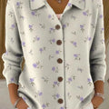 Lässiger Cardigan mit Vintage-Blumenmuster für Damen