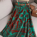 Women's Retro Ethnic Pattern Casual Print Cotton Skirt