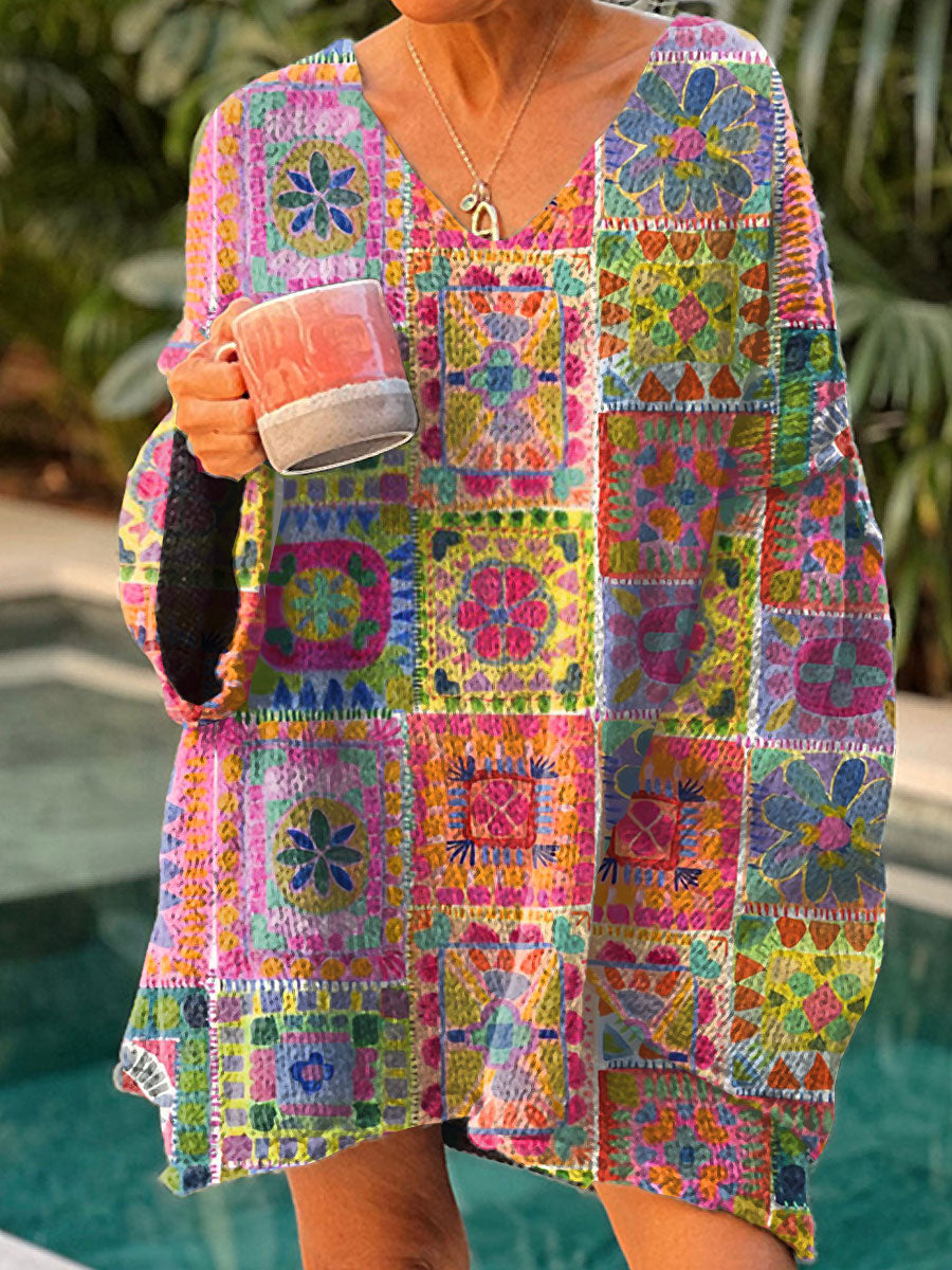 womens-vintage-abstract-geometric-art-print-casual-pullover-sweater-tqyn