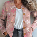womens-floral-art-print-buttoned-cardigan-sweater