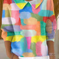 womens-beautiful-abstract-colorful-graffiti-painting-art-print-casual-peter-pan-collar-3-4-sleeve-sweater-7rq3