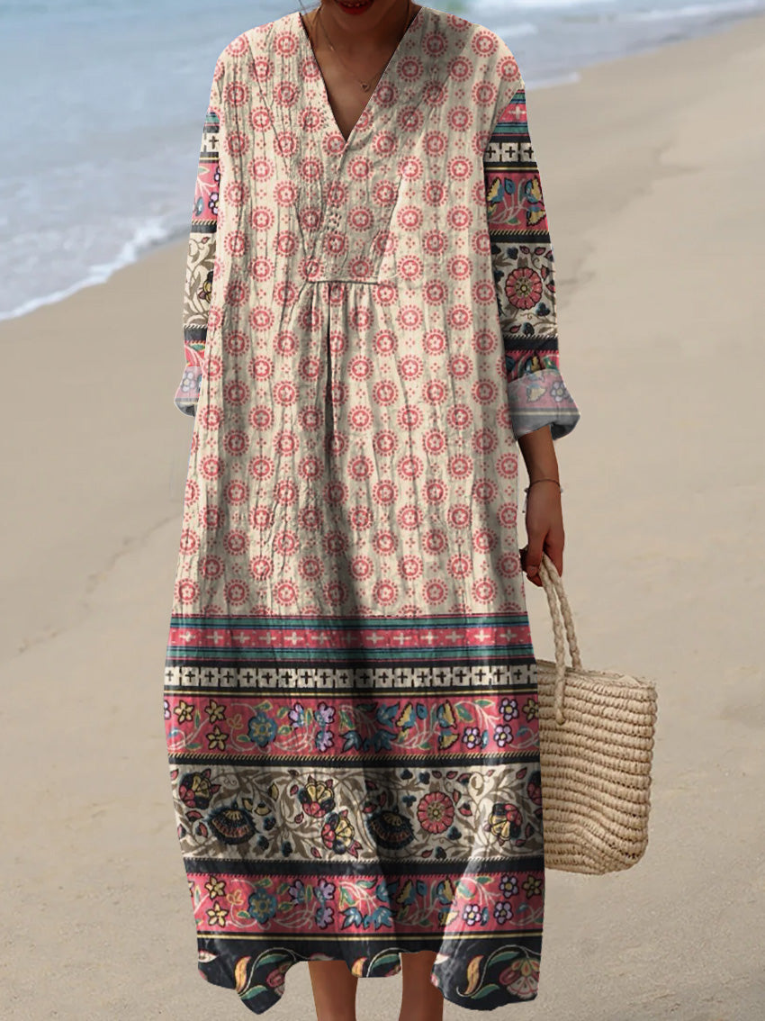 Eastern Ethnic Style Pattern Printed Women's Dress