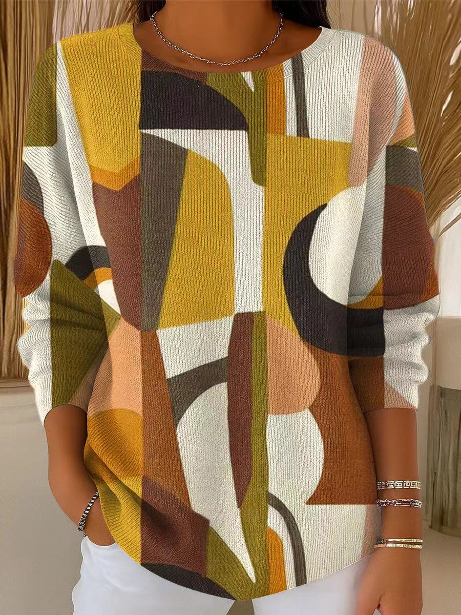womens-abstract-multicolor-geometric-color-block-painting-art-print-casual-pullover-sweater