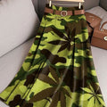 Women's Retro Pattern Casual Print Cotton Skirt