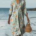 Summer Citrus Orange Pattern Printed Women's Dress