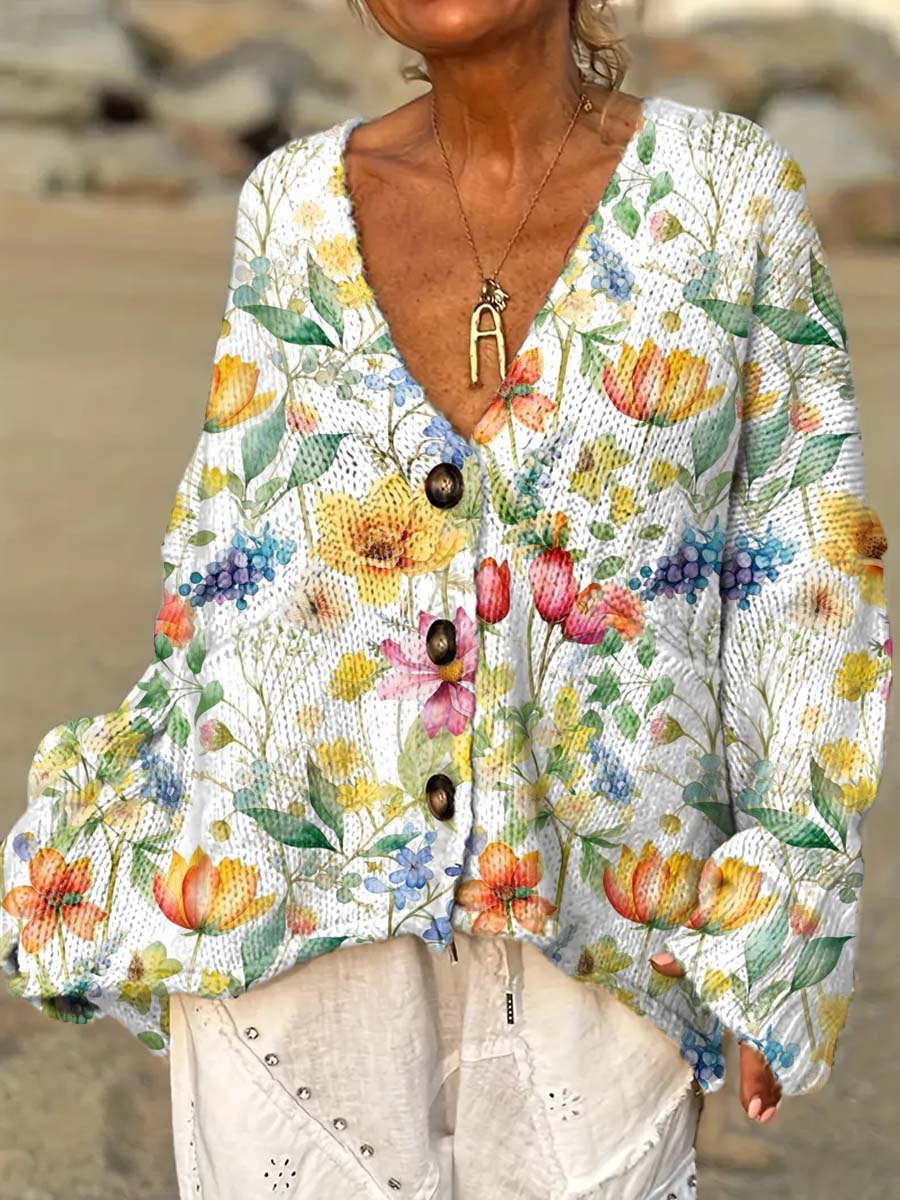 womens-retro-art-flowers-casual-pullover-sweater-0fxk