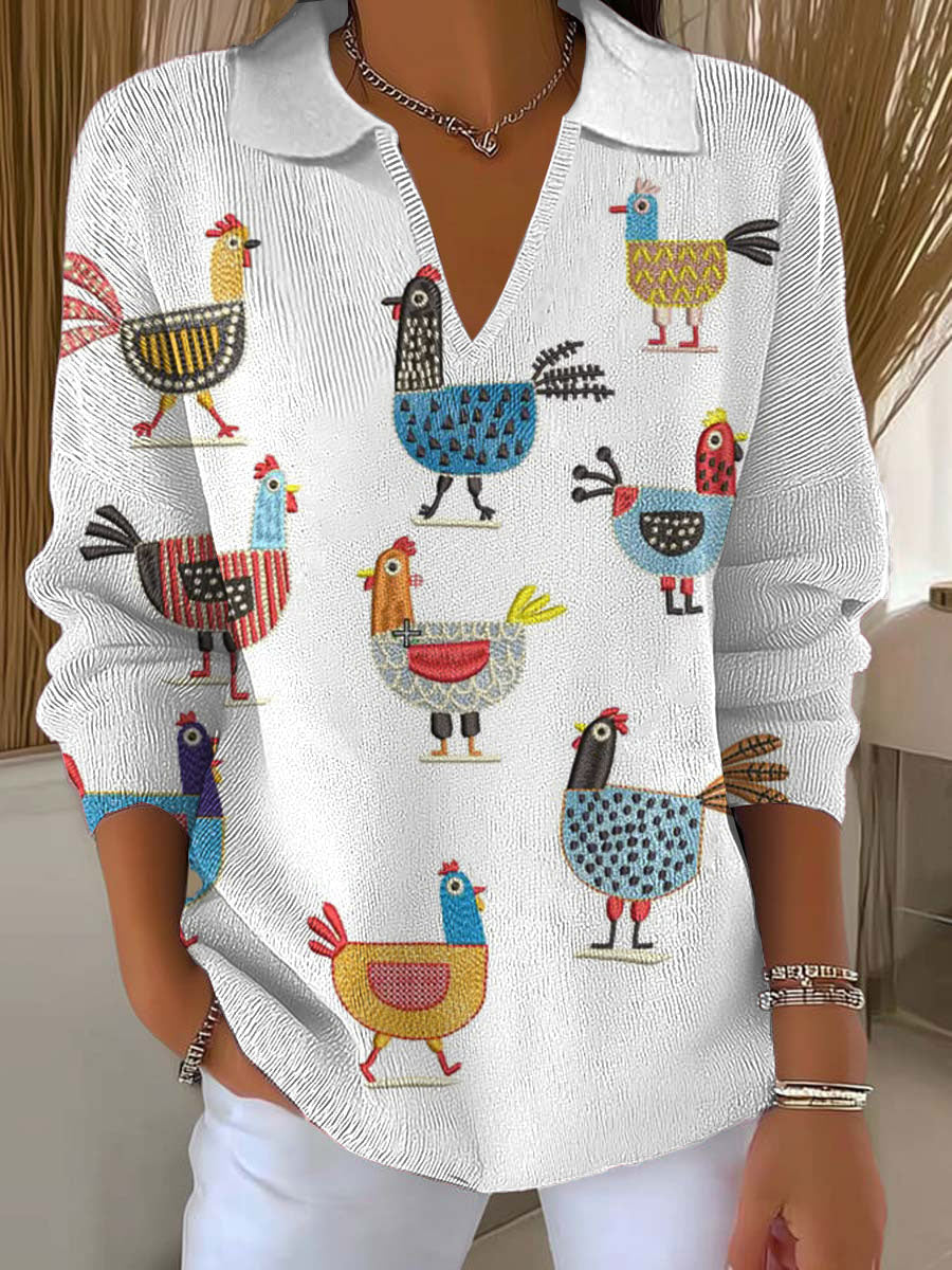 womens-funny-chicken-art-printed-casual-sweater-f7ng