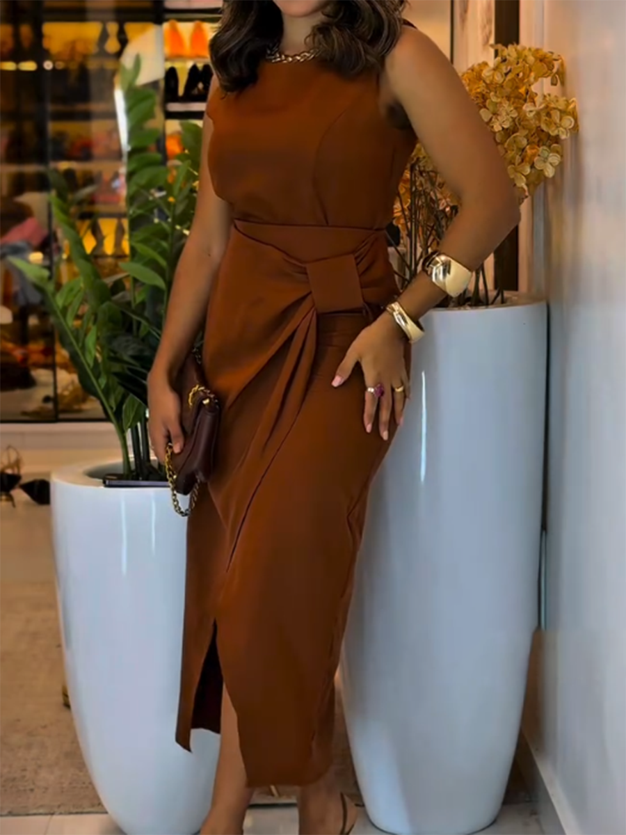 Women's Elegant Bow Vest Skirt Two-piece Suit