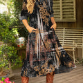 Women's Retro Pattern Art Casual Print Dress