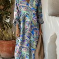 Women's Vintage Floral Pattern Art Print Cotton Dress