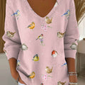 womens-lovely-birds-pattern-art-print-casual-pullover-sweater