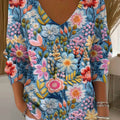 Damen-Vintage-Pullover mit Blumenmuster, lässig, 74 Stück