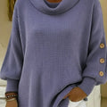Women's Vintage Buttoned-sleeve Sweater