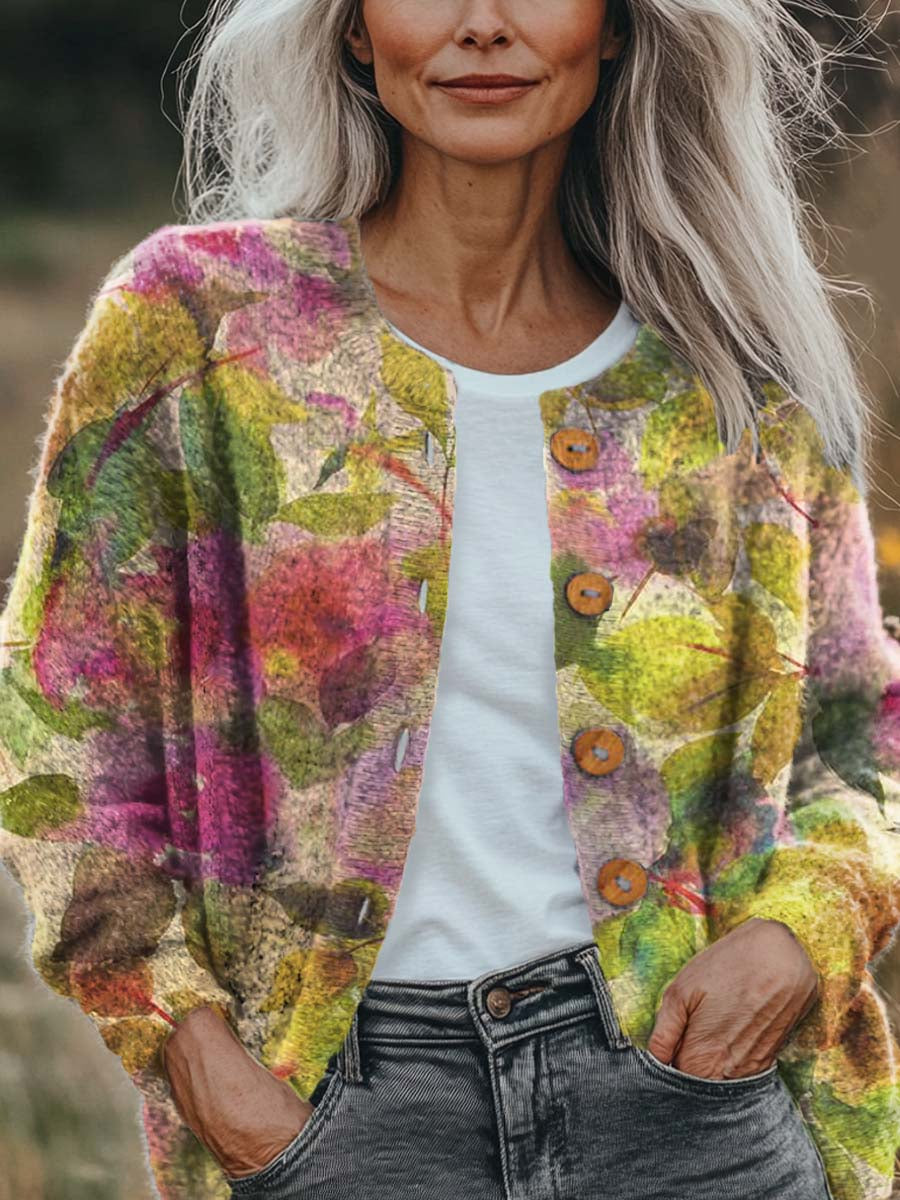womens-vintage-floral-pattern-art-print-buttoned-cardigan-sweater-bwbr