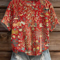 womens-vintage-woodland-animals-art-print-casual-crew-neck-short-sleeve-knitted-sweater
