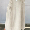 Women's Striped Abstract Geometry Art Pattern Print Linen Pocket Skirt