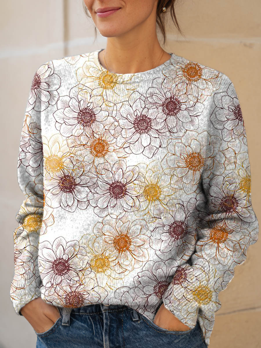 womens-floral-pattern-art-print-knit-pullover-sweater-csza