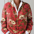 cardigan/pull boutonné à imprimé floral vintage pour femme 