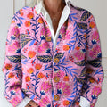 cardigan/pull boutonné à imprimé floral vintage pour femme - u50b 