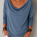 Women's Long-sleeve Cowl Neck Top