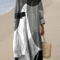 Women's Geometric Pattern Art Print Cotton Dress