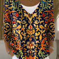 vintage-flower-art-print-buttoned-v-neck-cardigan-sweater-i8kk