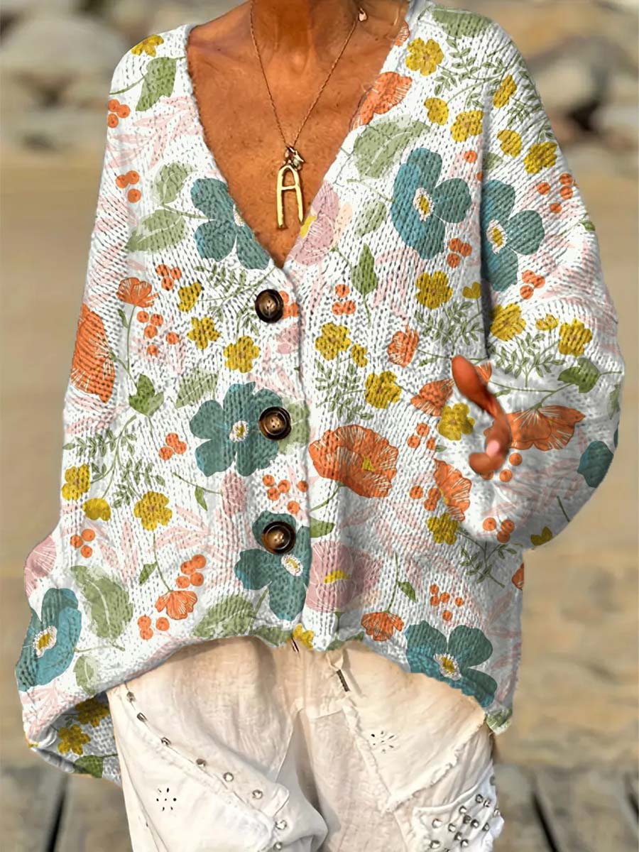 womens-creative-artistic-flowers-casual-pullover-sweater