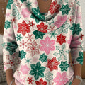 Winter colorful snowflake decorative pattern Swing Collar Sweater