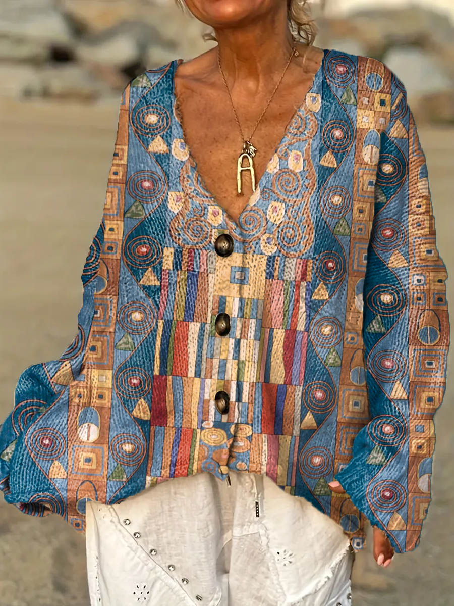 womens-geometric-pattern-art-print-casual-pullover-sweater-xfg4