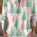 Merry Christmas! Beautiful Christmas Tree Painting Art Print Buttoned Cardigan Sweater