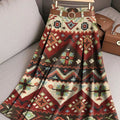 Women's Beautiful Vintage Ethnic Rhombus Geometric Stripe Art Print Cotton Skirt