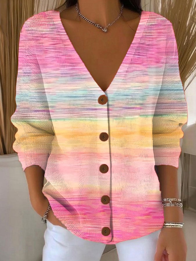 vintage-gradient-art-print-buttoned-v-neck-cardigan-sweater-xkn6