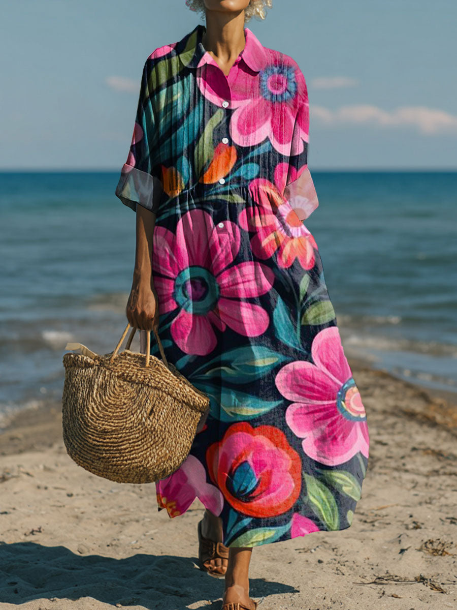 Women's Flowers Art Casual Print Dress