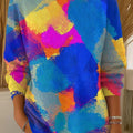Women's Beautiful Colorful Graffiti Painting Art Print Casual Pullover Sweater