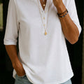 Classic Henley Collar 100% Cotton T-shirt
