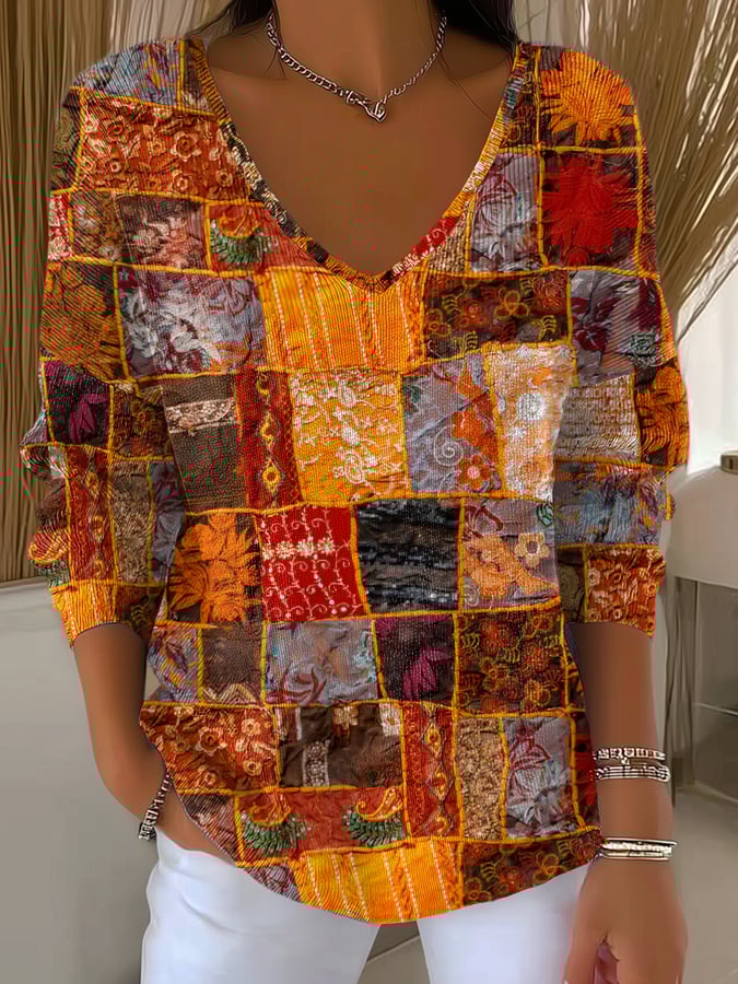 womens-vintage-maple-leaf-art-print-casual-pullover-sweater-mdtj