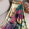 Women's Positioned Print High-Waisted A-Line Casual Skirt