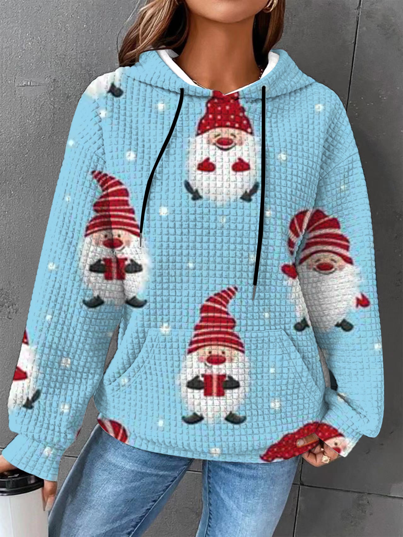 Autumn/Winter Women's Essential Creative Printed Long Sleeve Hooded Sweatshirt