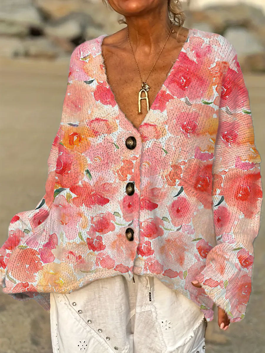 womens-vintage-flower-art-print-casual-pullover-sweater-mb0t