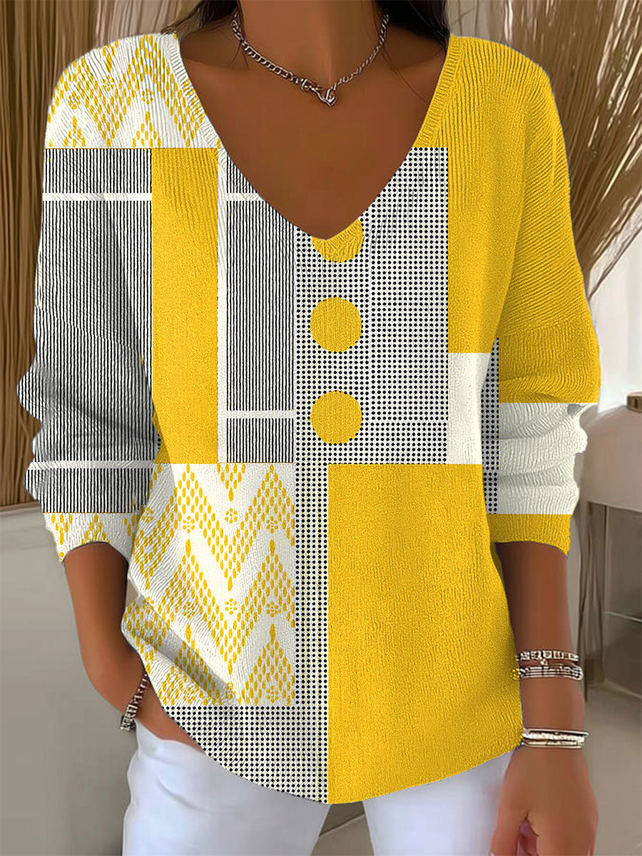 womens-vintage-abstract-geometric-art-print-casual-pullover-sweater-lkpb