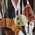 vintage-abstract-geometric-painting-art-print-buttoned-v-neck-cardigan-sweater-whzw