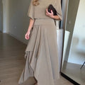 Stylish And Elegant Two-piece Top And Skirt Set