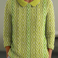 womens-bright-lemon-lime-greens-and-white-casual-peter-pan-collar-3-4-sleeve-sweater