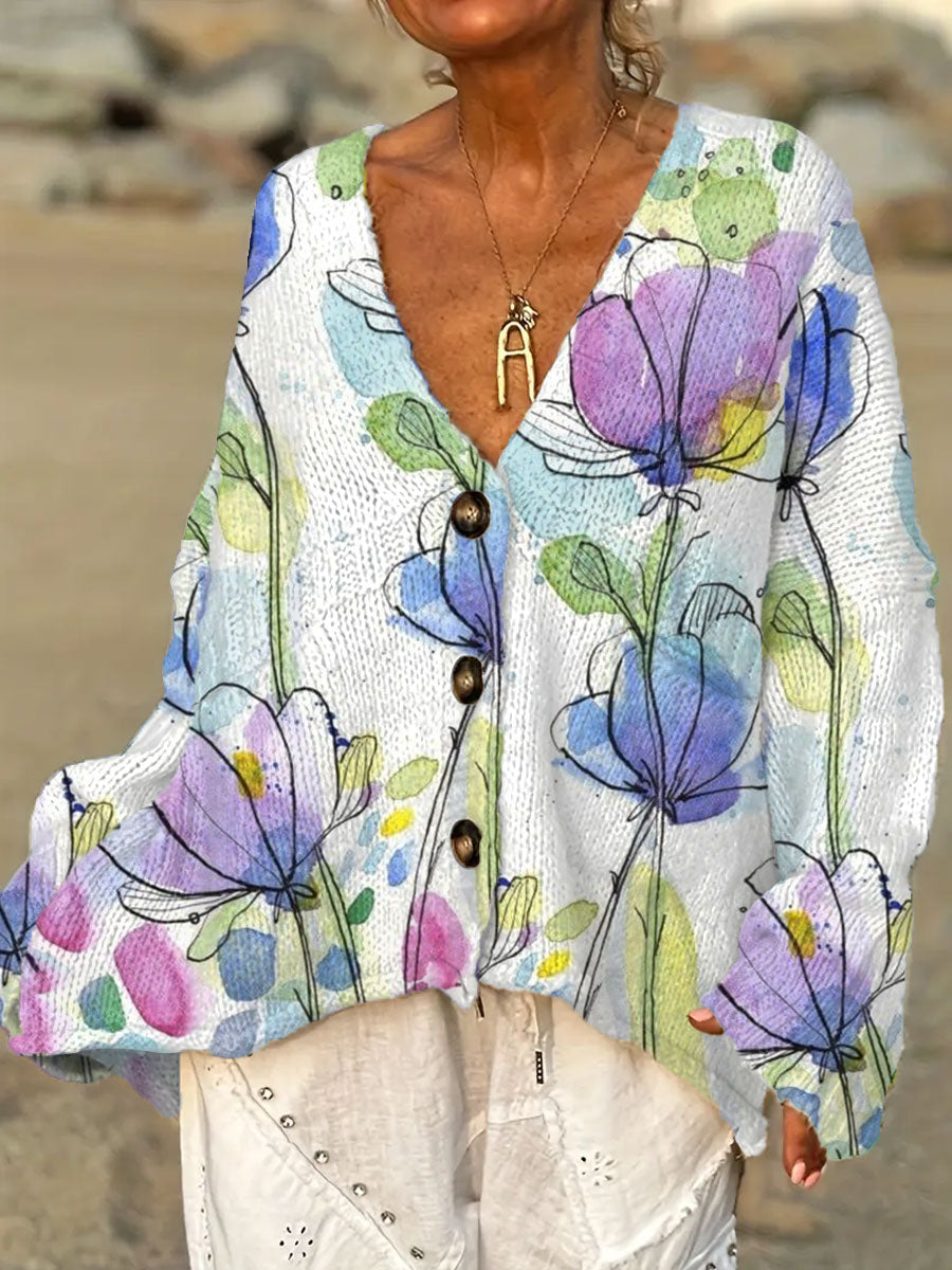 womens-vintage-flower-art-print-casual-pullover-sweater-28h2