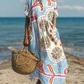 Women's Ethnic Style Surround Totem Art Print Dress
