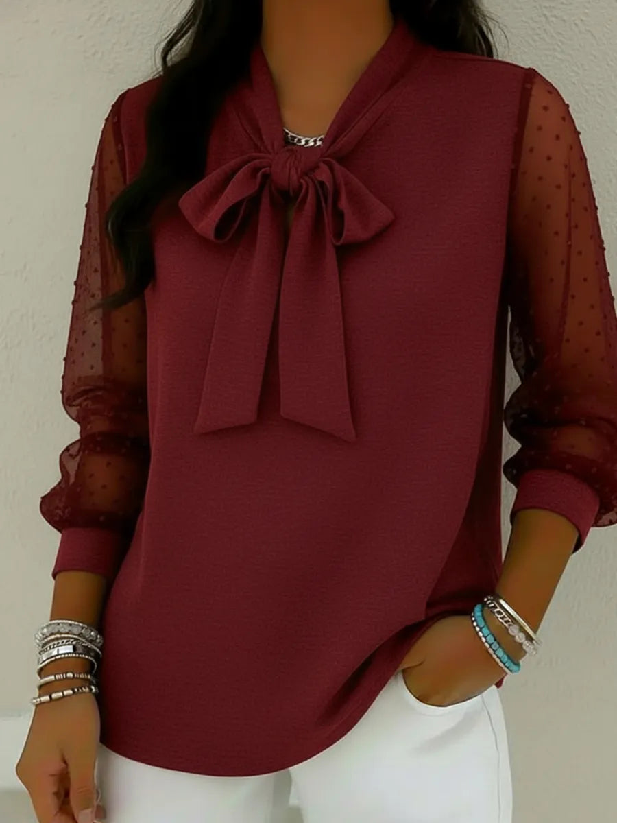 Elegant Bow-tie Blouse