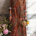 Women's Vintage Ethnic Paisley Floral Drawing Art Print Dress