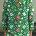 womens-flowers-abstract-casual-print-peter-pan-collar-3-4-sleeve-sweater
