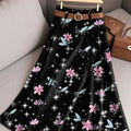 Women's Vintage Floral Art Print Casual Cotton Skirt