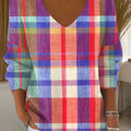womens-vintage-abstract-plaid-art-print-casual-pullover-sweater-bznv
